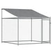 Dog Cage with Roof and Doors Grey 10x2x2 m Galvanised Steel