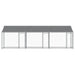 Dog Cage with Roof and Doors Grey 6x2x2 m Galvanised Steel