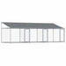 Dog Cage with Roof and Doors Grey 6x2x2 m Galvanised Steel