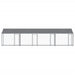 Dog Cage with Roof and Doors Grey 8x2x2 m Galvanised Steel
