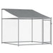 Dog Cage with Roof and Doors Grey 8x2x2 m Galvanised Steel