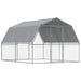 Dog Cages 2 Pcs With Roof And Door Silver Galvanised Steel
