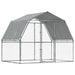 Dog Cages 2 Pcs With Roof And Door Silver Galvanised Steel