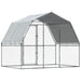 Dog Cages 2 Pcs With Roof And Door Silver Galvanised Steel