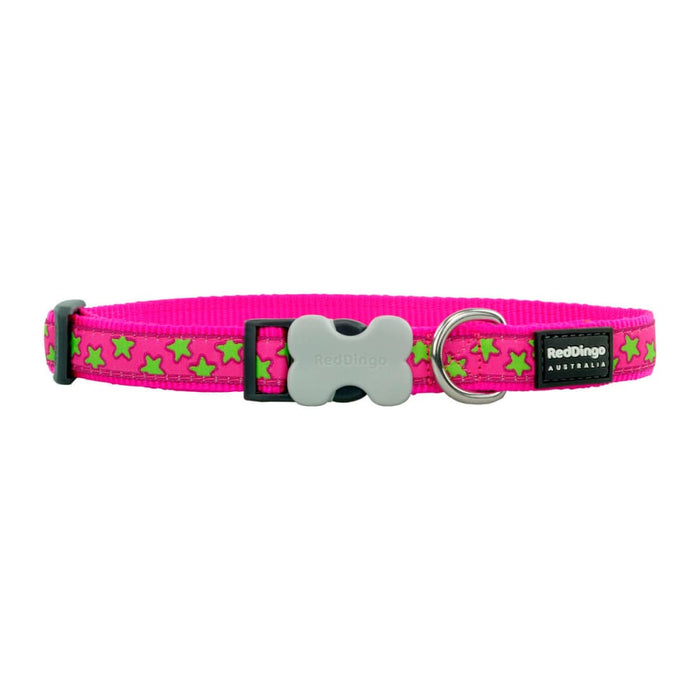 Dog Collar by Red Dingo Stars Pink