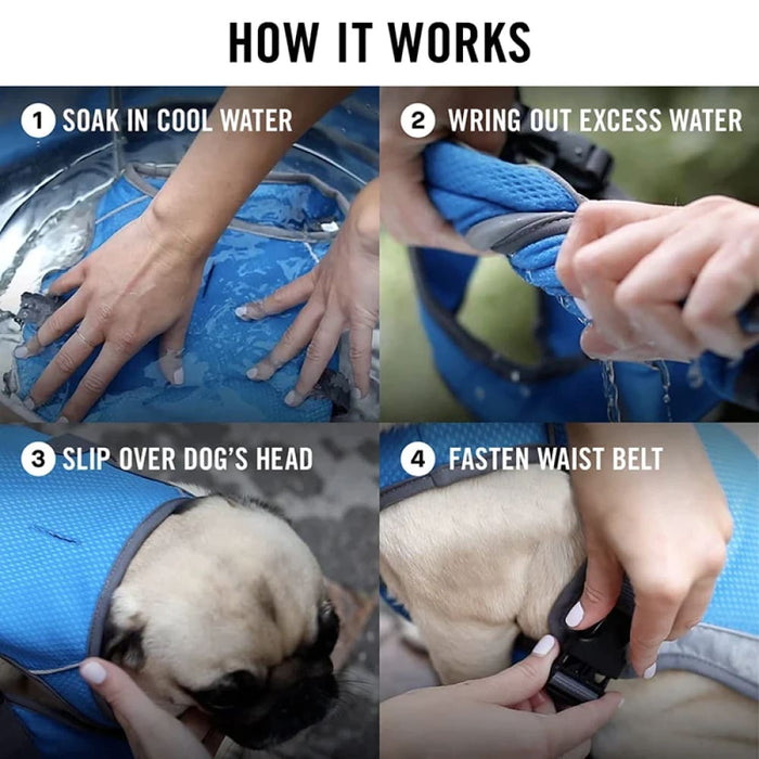 Dog Cooling Vest Durable Breathable Reflective