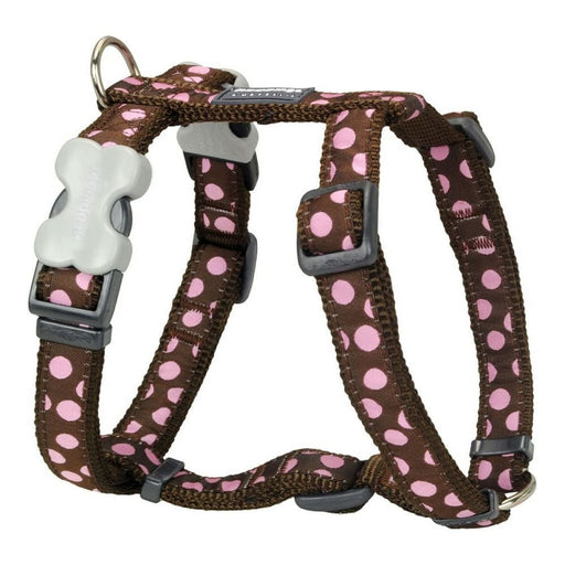 Dog Harness by Red Dingo Style Pink Brown Spots