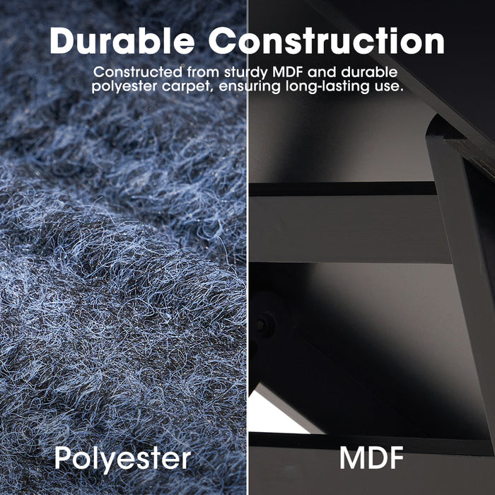 Foldable Dog Ramps Adjustable Height Pet Ramp Folding Portable Black