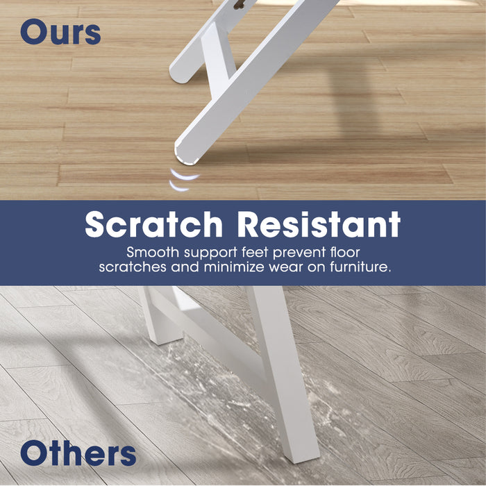 Foldable Dog Ramps Adjustable Height Pet Ramp Folding Portable White