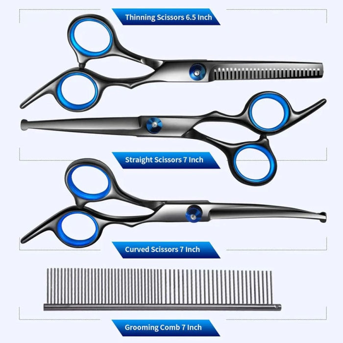 Dog Scissors Kit 5 in 1 Pet Grooming Set