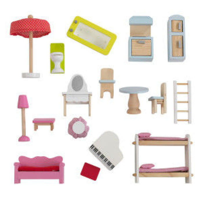 Doll Cottage with Furniture for Kids (model 1)