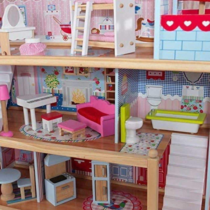 Doll Cottage with Furniture for Kids (model 1)