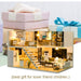 Dollhouse Miniature With Furniture Kit Plus Dust Proof