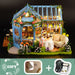 Dollhouse Miniature with Furniture Kit Plus Dust Proof