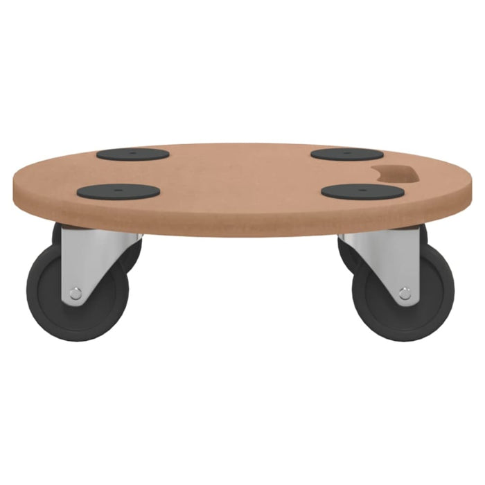 Dolly Trolleys 2 Pcs Round Engineered Wood Opanni