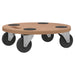 Dolly Trolleys 2 Pcs Round Engineered Wood Opanni