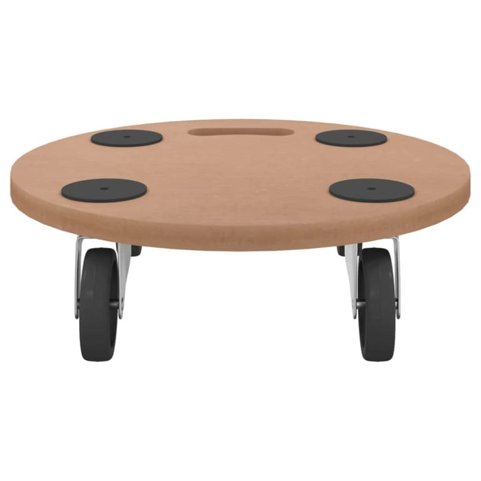 Dolly Trolleys 2 Pcs Round Engineered Wood Opanni