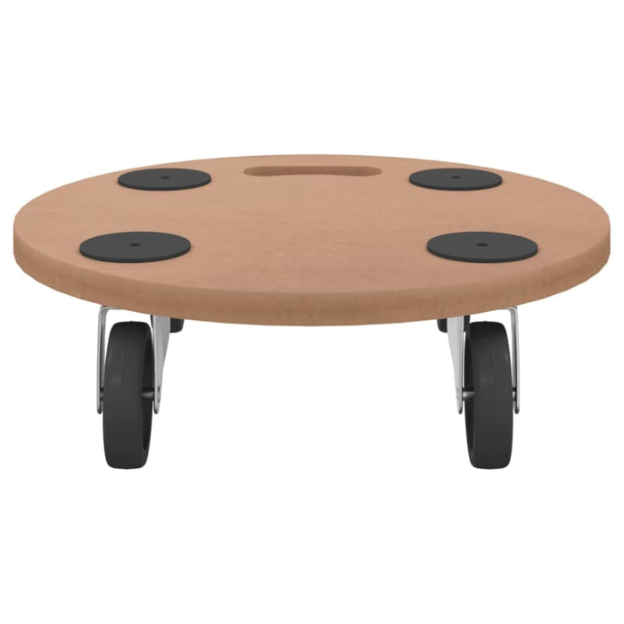 Dolly Trolleys 6 Pcs Round Engineered Wood Opannn