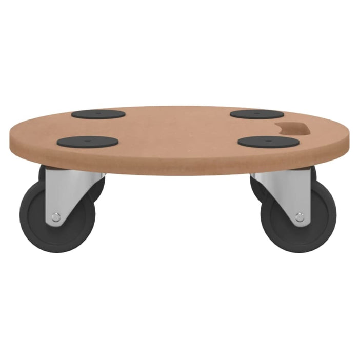 Dolly Trolleys 6 Pcs Round Engineered Wood Opannn