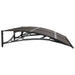 Door Canopy Black 150x100 Cm Polycarbonate Optpit
