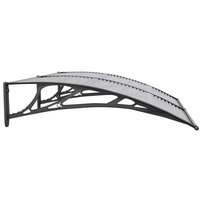 Door Canopy Black 150x100 Cm Polycarbonate Optpli