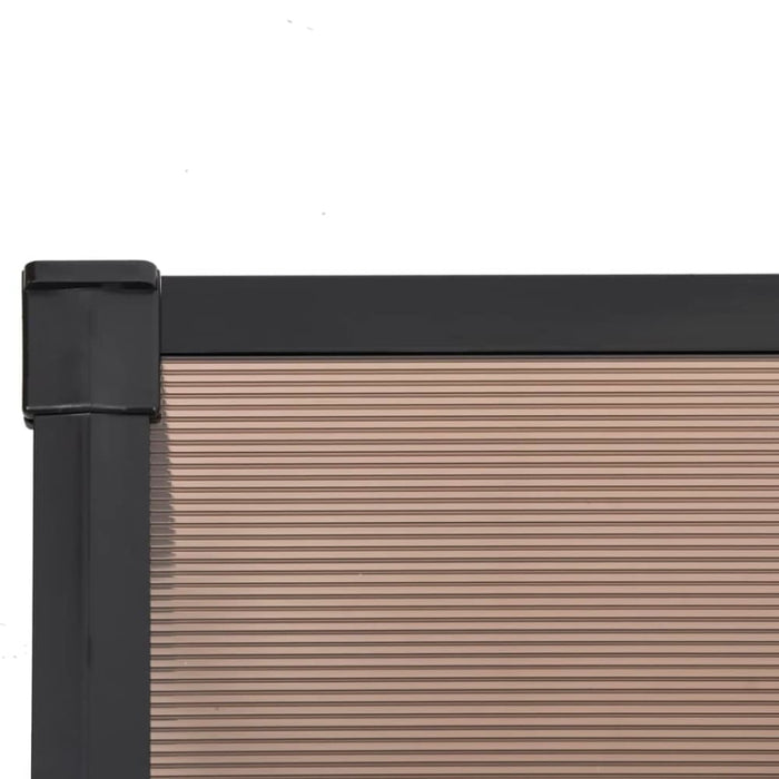 Door Canopy Black 297.5x90 Cm Polycarbonate Optibo