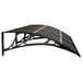 Door Canopy Black 300x80 Cm Polycarbonate Optpna
