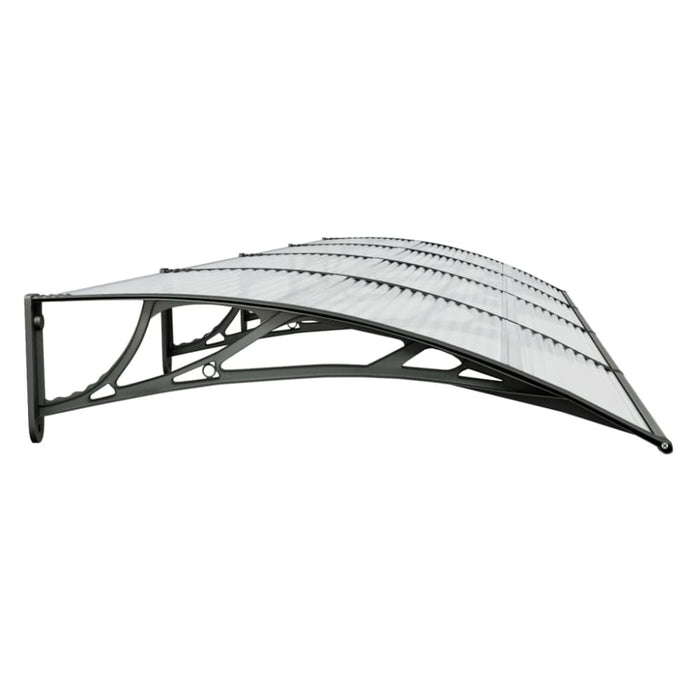 Door Canopy Black 400x100 Cm Polycarbonate Optlbb