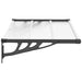 Door Canopy Black And Transparent 122x90 Cm Polycarbonate