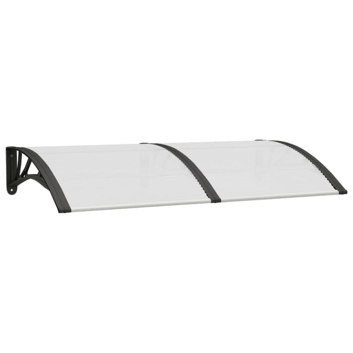 Door Canopy Black And Transparent 150x80 Cm Polycarbonate