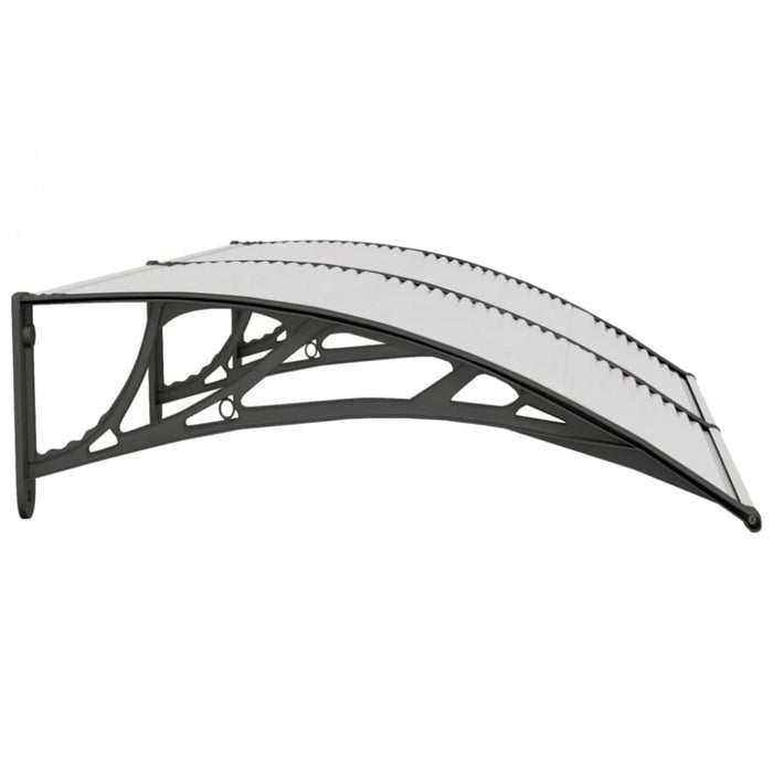 Door Canopy Black And Transparent 150x80 Cm Polycarbonate