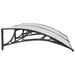 Door Canopy Black And Transparent 150x80 Cm Polycarbonate
