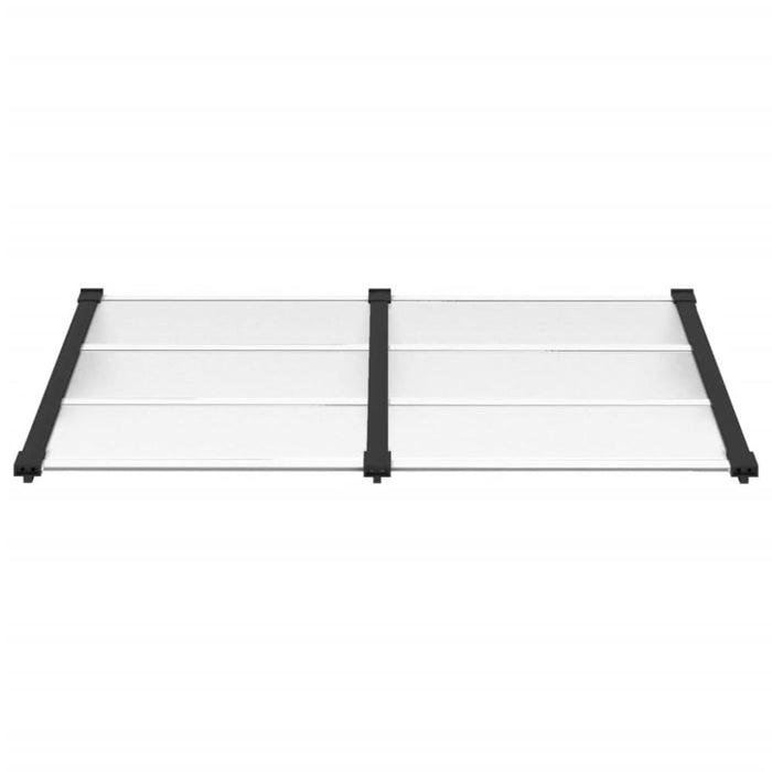 Door Canopy Black And Transparent 152.5x90 Cm Polycarbonate