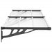 Door Canopy Black and Transparent 199x90 Cm Polycarbonate