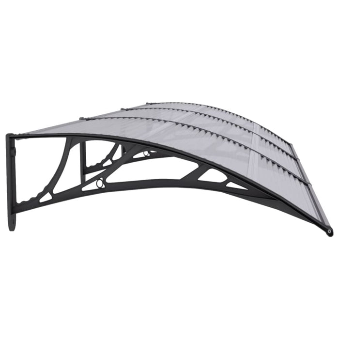 Door Canopy Black And Transparent 300x80 Cm Polycarbonate