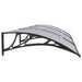 Door Canopy Black And Transparent 300x80 Cm Polycarbonate