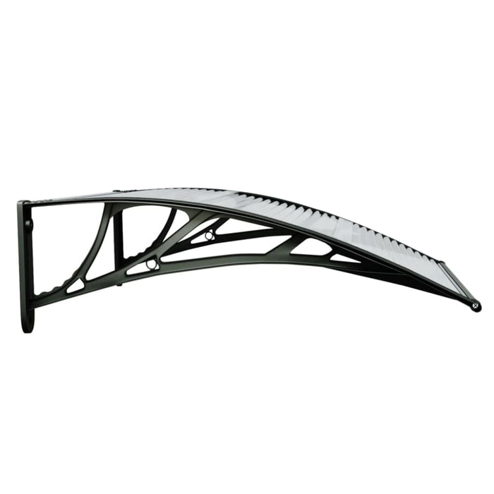Door Canopy Black And Transparent 80x80 Cm Polycarbonate