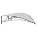 Door Canopy Grey 400x100 Cm Polycarbonate Optlbo