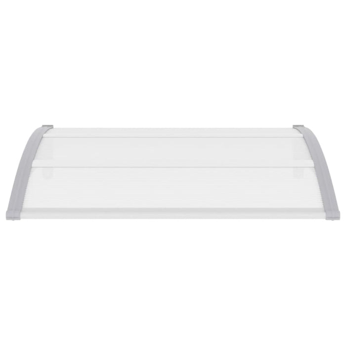 Door Canopy Grey and Transparent 120x80 Cm Pc Oaanon