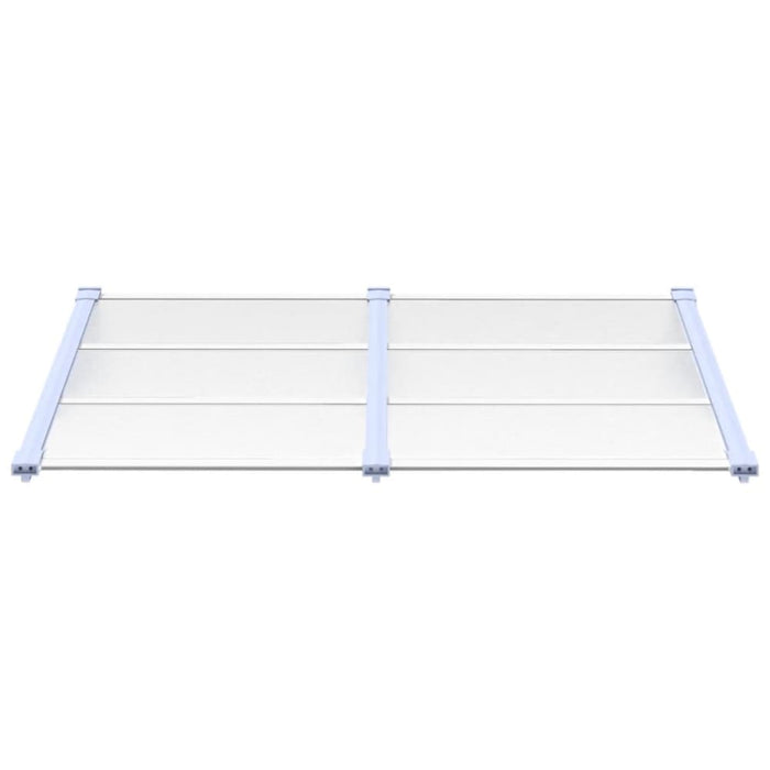 Door Canopy Grey and Transparent 152.5x90 Cm Polycarbonate