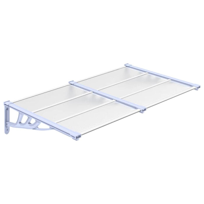 Door Canopy Grey and Transparent 152.5x90 Cm Polycarbonate