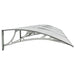 Door Canopy Grey and Transparent 400x80 Cm Polycarbonate
