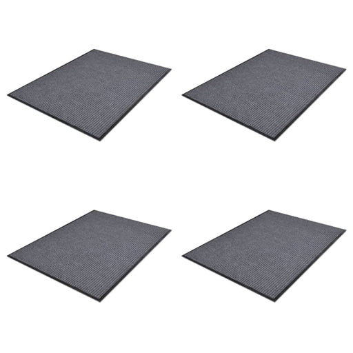 Pvc Door Mats 4 Pcs Grey 90x60 Cm Xiniak