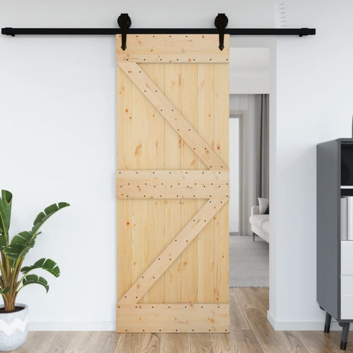 Door Narvik 85x210 Cm Solid Wood Pine Opaaxn