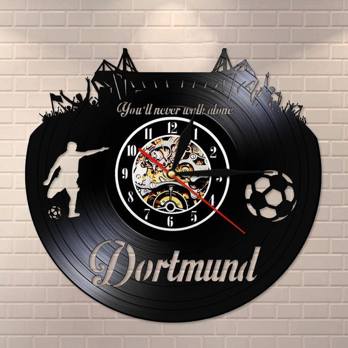 Dortmund City Skyline Led Vinyl Record Wall Clock German