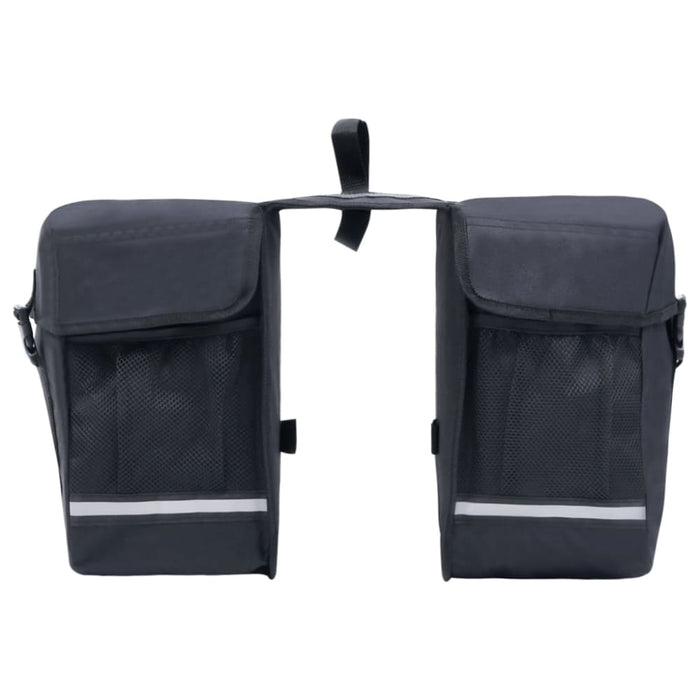 Double Bicycle Bag for Pannier Rack Waterproof 35 l Black