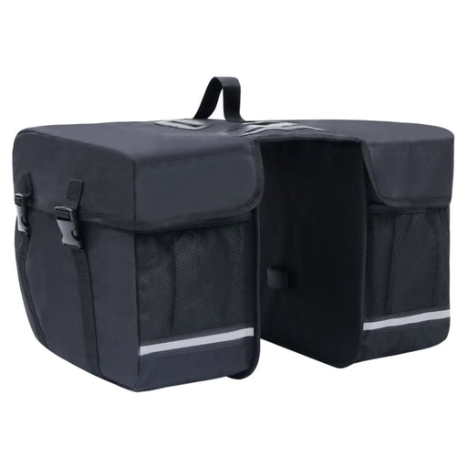 Double Bicycle Bag for Pannier Rack Waterproof 35 l Black