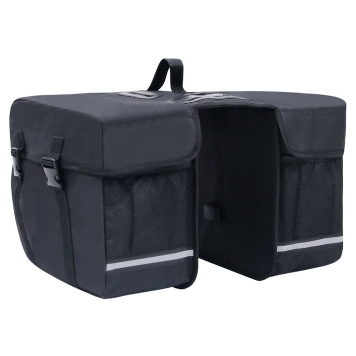 Double Bicycle Bag for Pannier Rack Waterproof 35 l Black