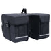 Double Bicycle Bag for Pannier Rack Waterproof 35 l Black