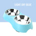Pet Double Bowls Dog Food Water Stainless Steel Cat